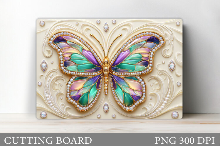 Butterfly Cutting Board. Butterfly Sublimation example image 1