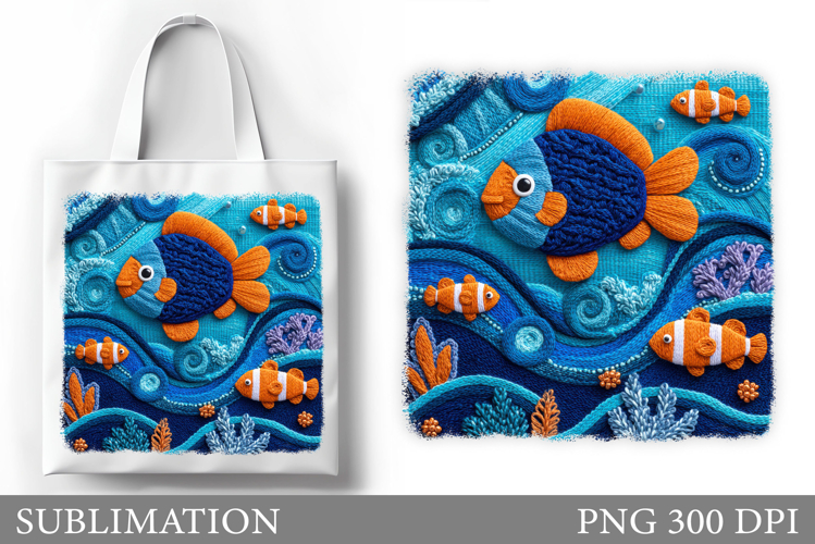 Fish Tote Bag Design. Fish Sublimation