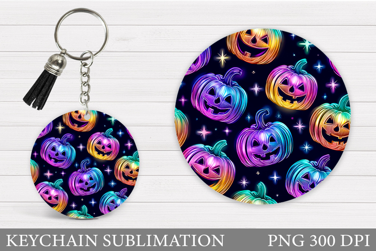 Halloween Pumpkin Keychain. Halloween Keychain Design