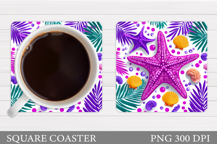 Starfish Coaster Sublimation. Starfish Coaster Design