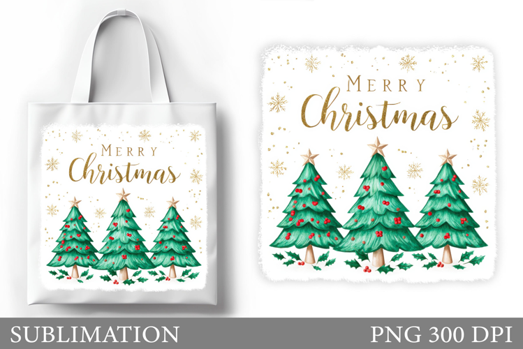 Christmas Tree Tote Bag. Christmas Tote Bag Design