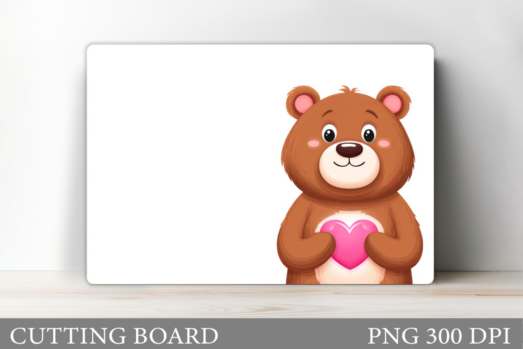 Valentines Bear Cutting Board. Valentines Cutting Board