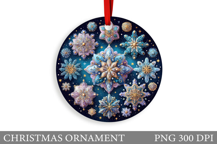 Snowflakes Christmas Ornament. Christmas Ornament Design example image 1