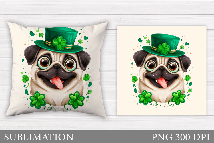 St Patrick Dog Pillow Design. St Patrick Pillow Sublimation