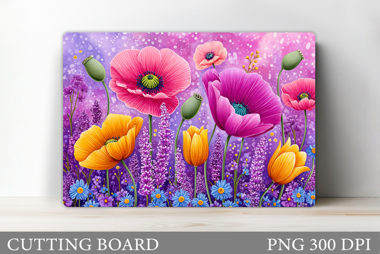 Flowers Cutting Board. Floral Cutting Board Sublimation