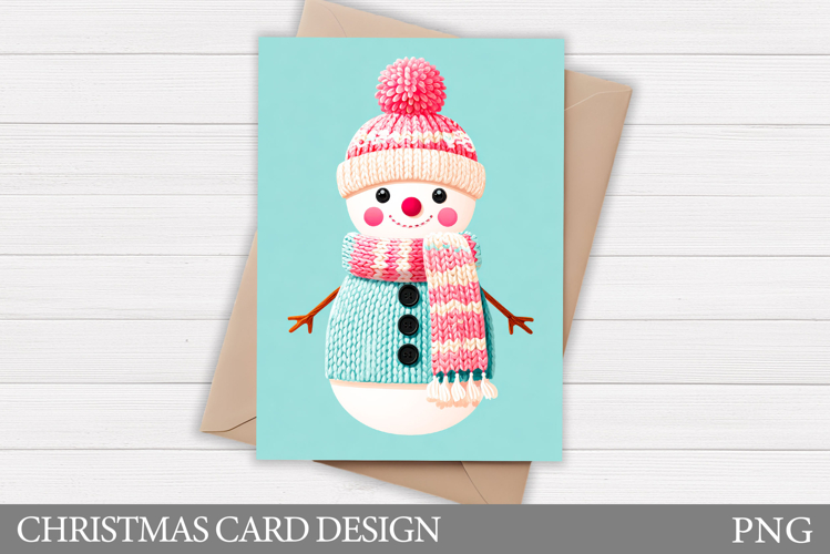 Cute Snowman Card Printable. Christmas Card Design