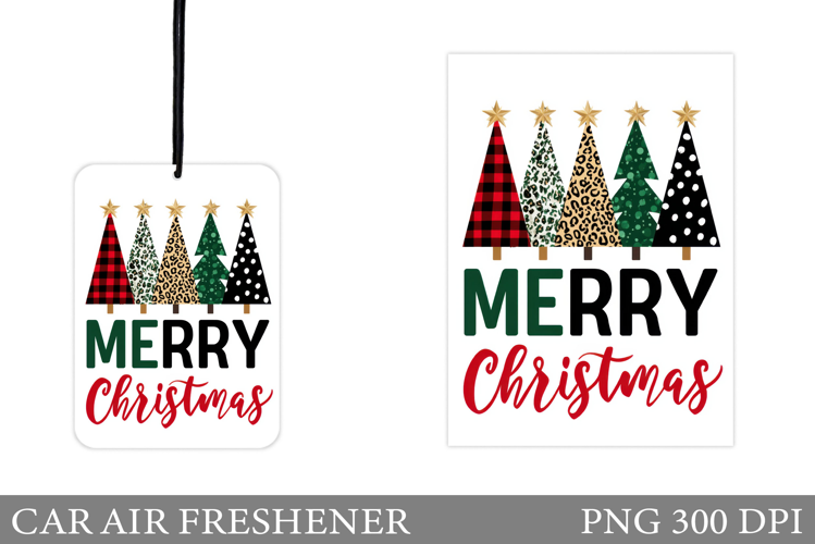 Merry Christmas Car Air Freshener. Winter Car Air Freshener