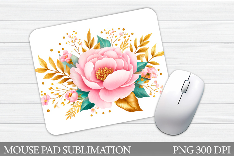 Flowers Mouse Pad Sublimation. Floral Mouse Pad Design