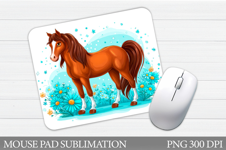 Horse Mouse Pad Sublimation. Cute Horse Mouse Pad Design