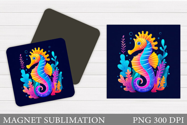 Seahorse Magnet Design. Sea Magnet Sublimation example image 1