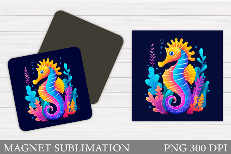 Seahorse Magnet Design. Sea Magnet Sublimation