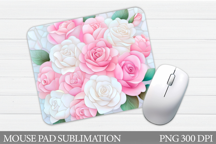 Roses Mouse Pad Sublimation. Flowers Mouse Pad Design
