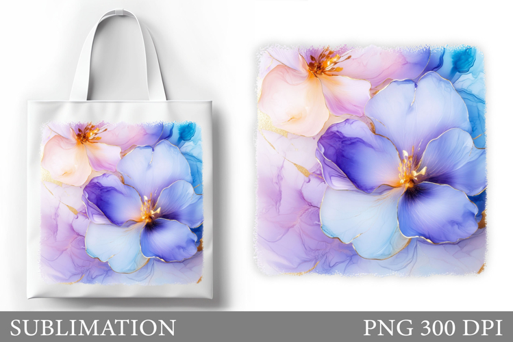 Flowers Tote Bag Design. Floral Tote Bag Sublimation