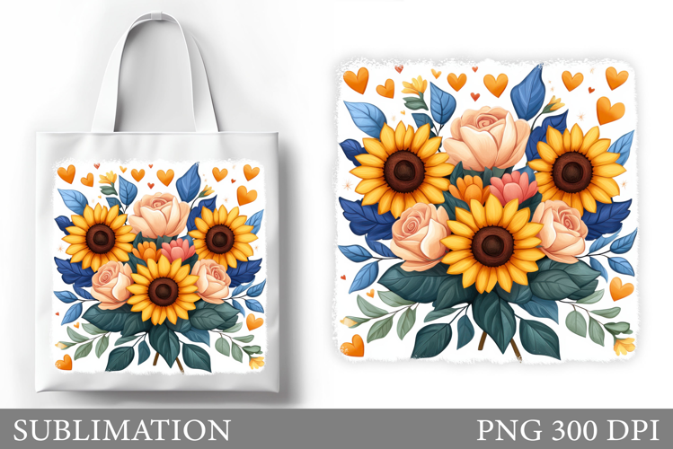 Flowers Tote Bag Sublimation. Flowers Sublimation