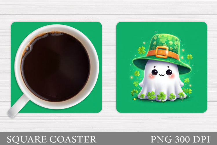 St Patrick Ghost Coaster. St Patrick Coaster Sublimation
