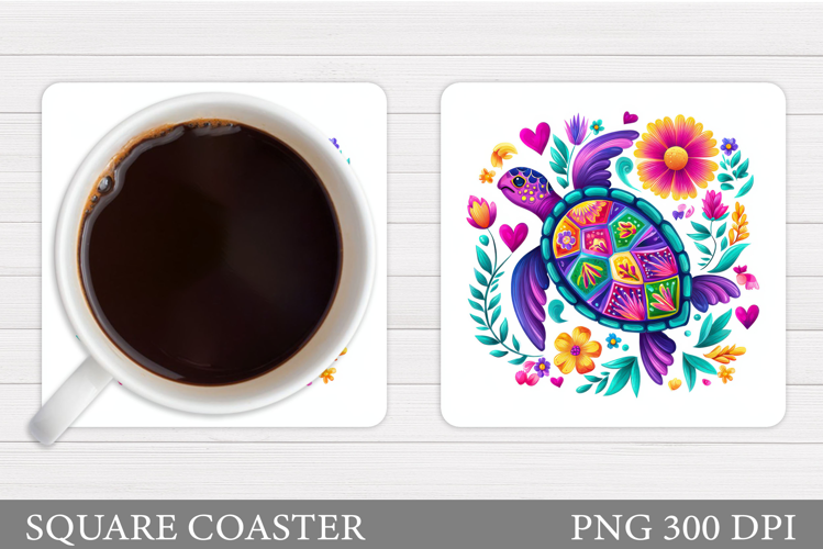 Sea Turtle Coaster Design. Turtle Coaster Sublimation