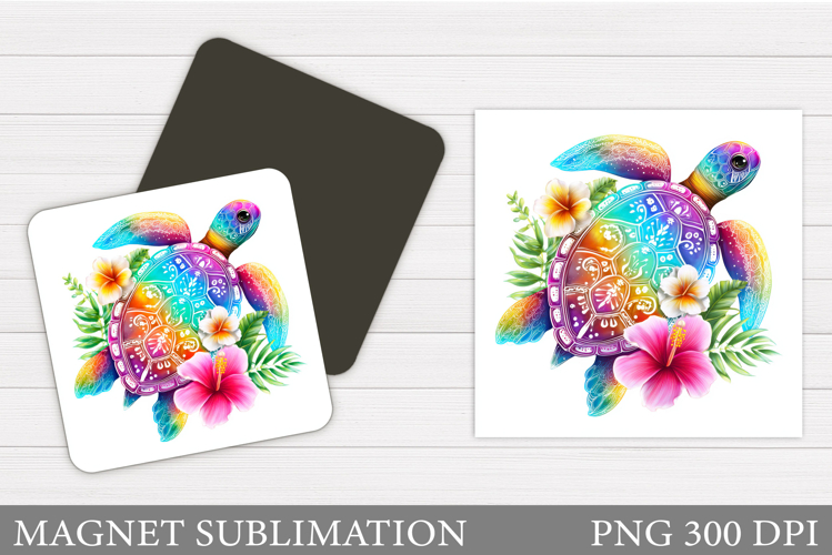Turtle Magnet Design. Sea Turtle Magnet Sublimation