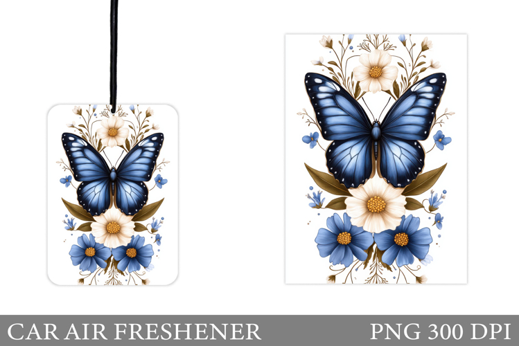 Butterfly Car Air Freshener Design. Butterfly Sublimation