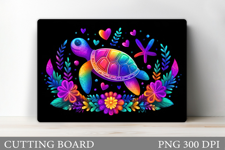 Sea Turtle Cutting Board. Sea Turtle Sublimation example image 1