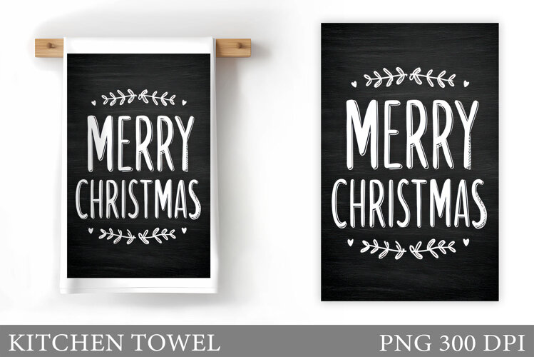 Merry Christmas Kitchen Towel. Christmas Kitchen Towel example image 1