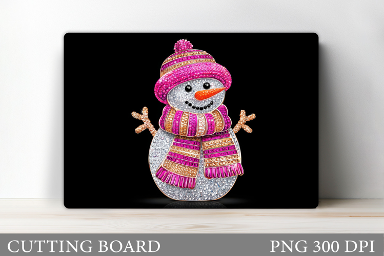 Christmas Cutting Board. Snowman Cutting Board Sublimation