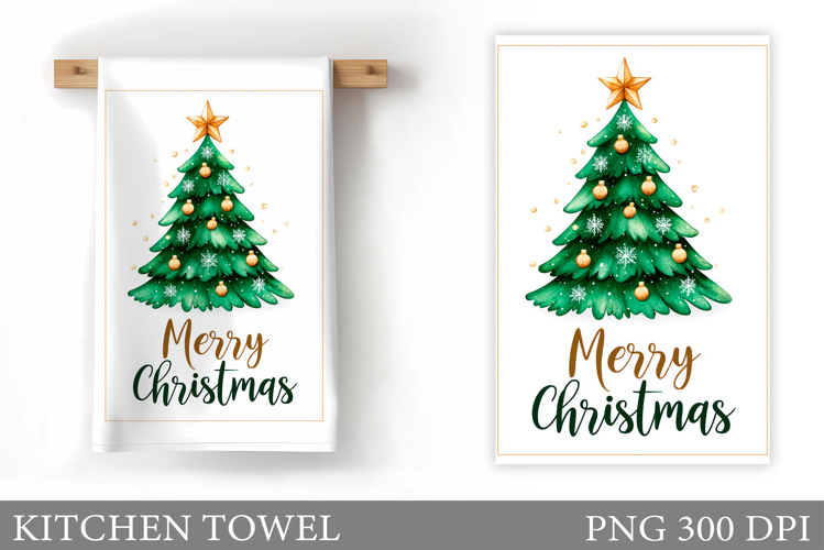 Christmas Tree Kitchen Towel. Christmas Kitchen Towel Design