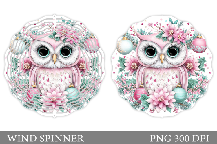 Christmas Owl Wind Spinner. Christmas Wind Spinner Design
