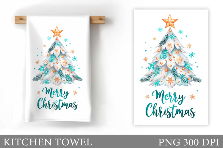Christmas Tree Kitchen Towel. Christmas Kitchen Towel Design