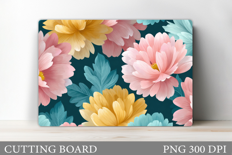 Flowers Cutting Board. Floral Cutting Board Sublimation