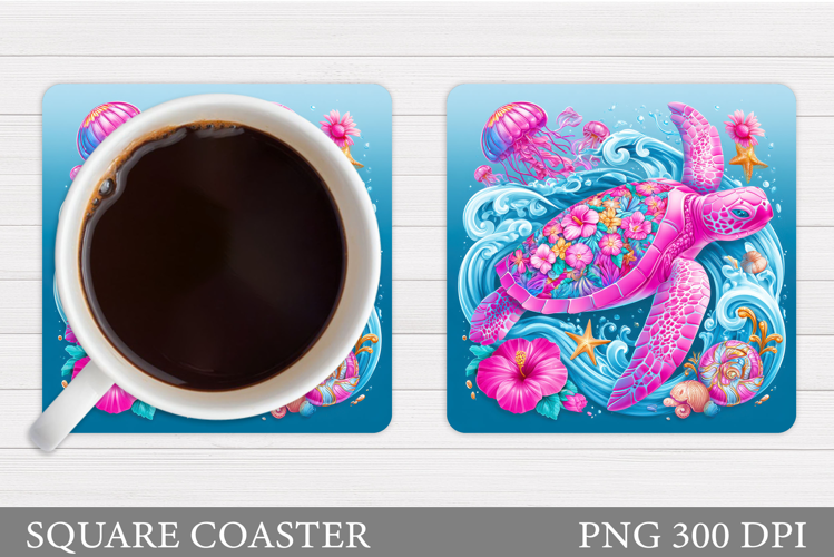 Sea Turtle Coaster Design. Sea Turtle Sublimation