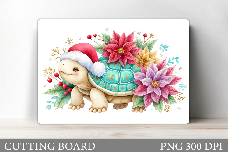 Christmas Turtle Cutting Board. Christmas Cutting Board