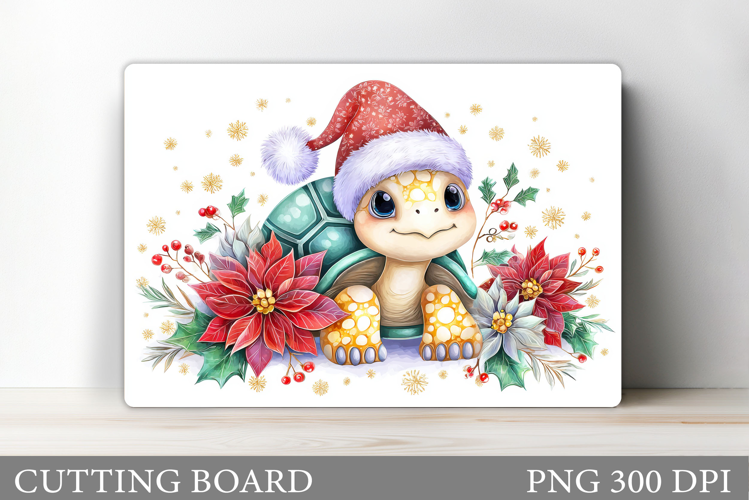 Christmas Turtle Cutting Board. Christmas Cutting Board