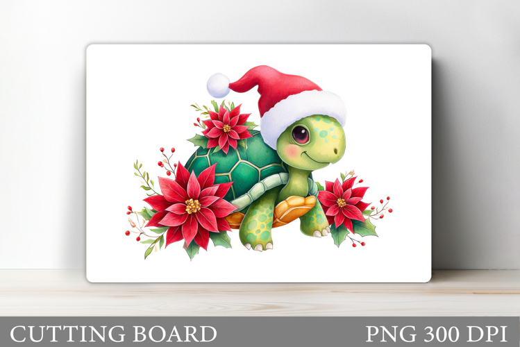 Christmas Turtle Cutting Board. Christmas Cutting Board