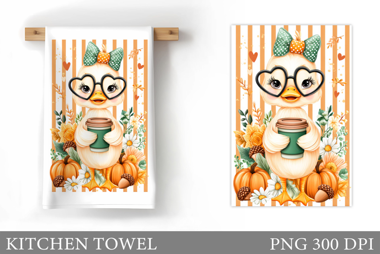 Fall Goose Kitchen Towel. Fall Kitchen Towel Sublimation