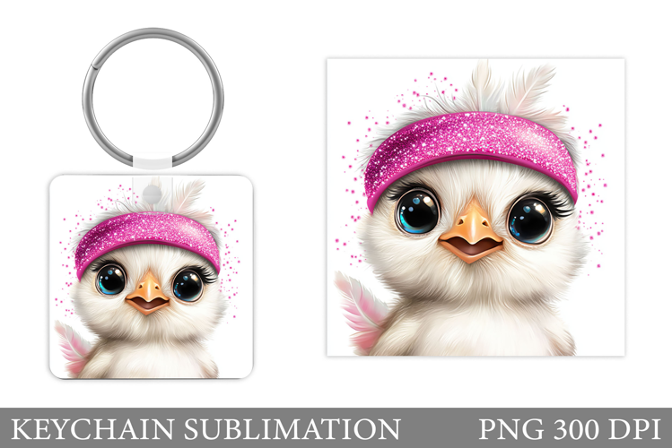 Cute Bird Keychain Design. Cute Bird Sublimation