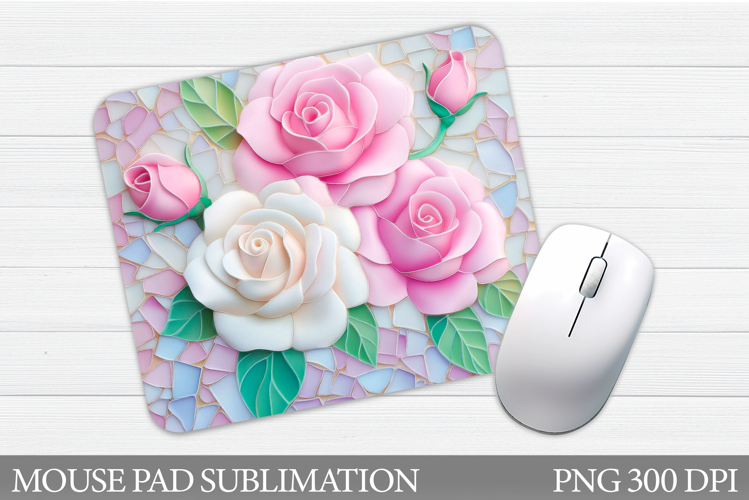 Roses Mouse Pad Sublimation. Flowers Mouse Pad Design