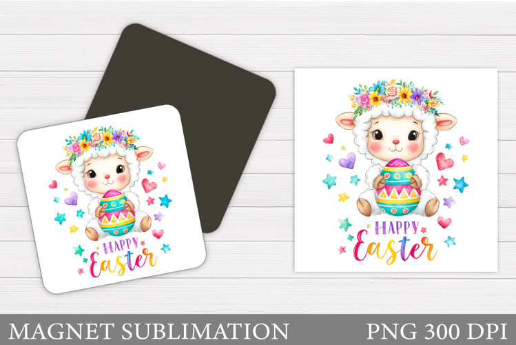 Easter Lamb Magnet Design. Easter Magnet Sublimation