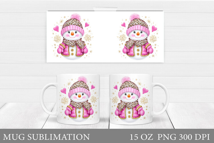 Cute Snowman Mug Design. Christmas Mug Sublimation example image 1