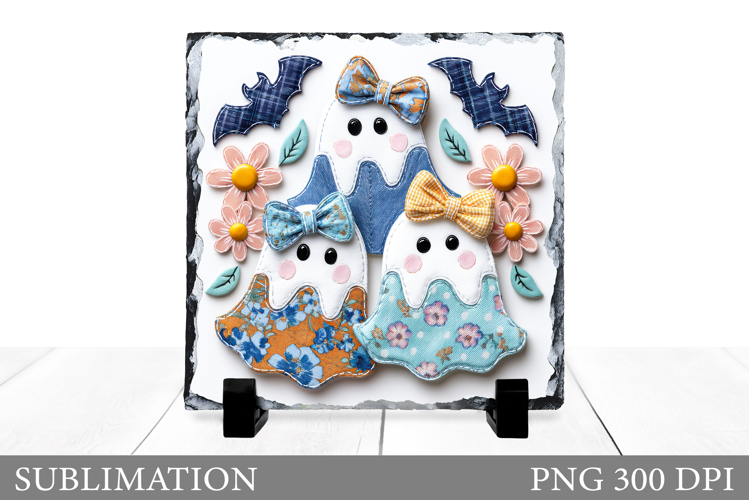 Cute Ghost Slate Design. Halloween Slate Sublimation