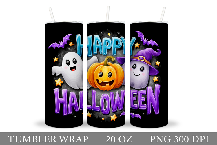 Halloween Pumpkin Tumbler Wrap. Halloween Tumbler Design