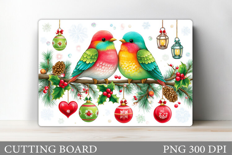 Christmas Bird Cutting Board. Christmas Cutting Board Design example image 1