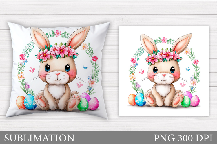 Easter Bunny Sublimation. Easter Bunny Pillow Design