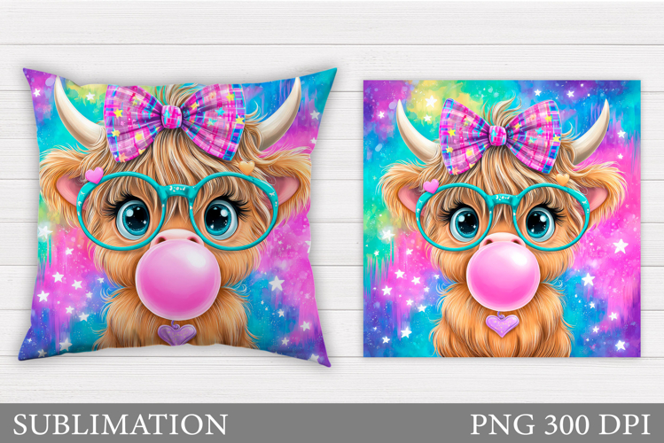 Cute Cow Pillow Design. Cute Cow Sublimation