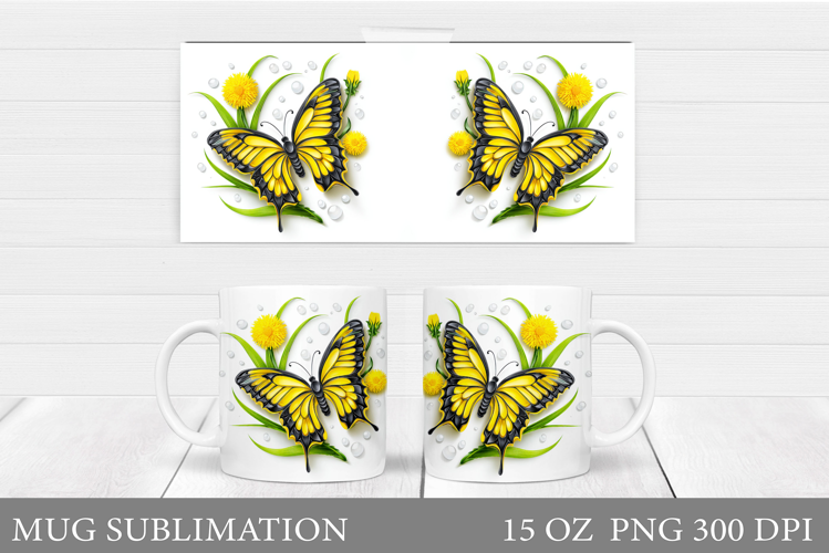 Butterfly Mug Design. Butterfly Sublimation