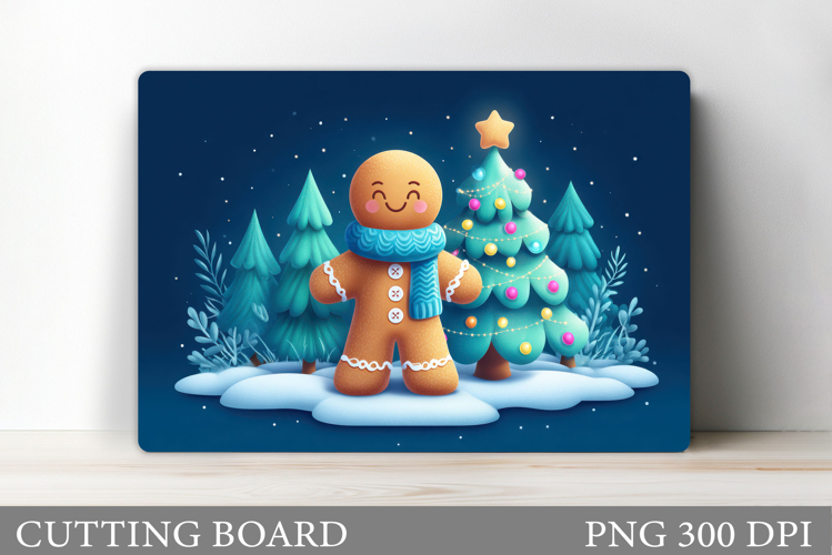 Christmas Cutting Board Design. Gingerbread Cutting Board