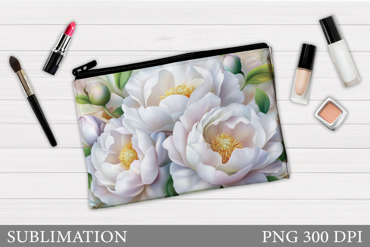 Floral Makeup Bag. Flowers Makeup Pouch Sublimation