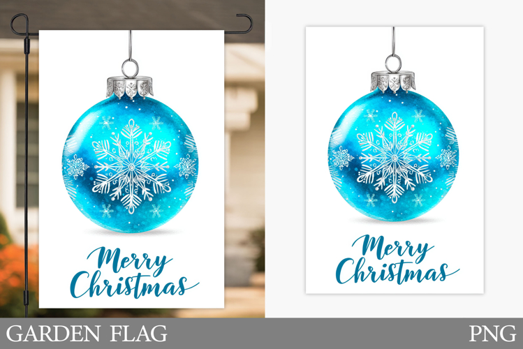 Merry Christmas Garden Flag Design. Christmas Sublimation