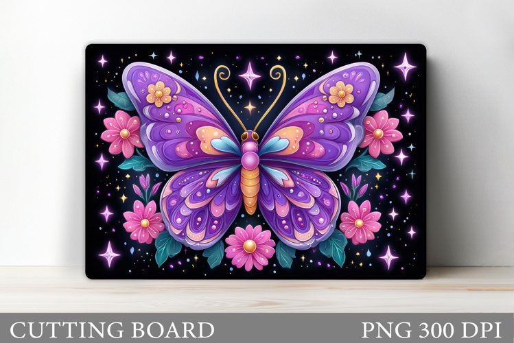 Butterfly Cutting Board. Flowers Cutting Board Sublimation