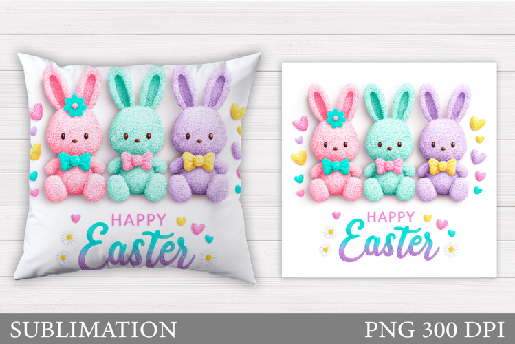 Easter Bunny Sublimation. Easter Bunny Pillow Design