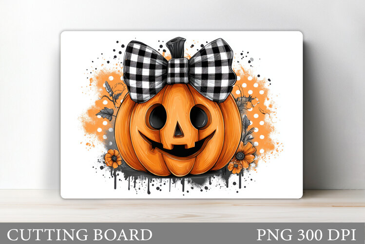Halloween Pumpkin Cutting Board. Halloween Cutting Board example image 1